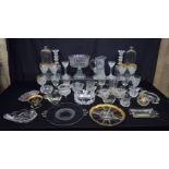 A large collection of glassware (Qty).