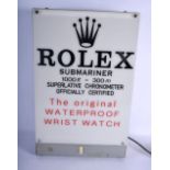 A VINTAGE ROLEX LIGHT UP SUBMARINER ORIGINAL WATERPROOF DEALER SHOP DISPLAY ILLUMINATED SIGN. 56 cm