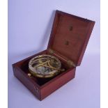 A FINE EARLY 19TH CENTURY WORTHINGTON AND ALLAN OF LONDON COMPASS with wonderfully engraved star bur