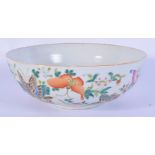 A Chinese [porcelain polychrome bowl decorated with butterflies and foliage 9 x 22cm.