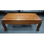 AN EARLY 20TH CENTURY CHINESE HARDWOOD RECTANGULAR LOW KANG TABLE Late Qing/Republic. 122 cm x 60 cm