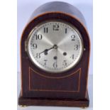 A mid century Westminster chime mantle clock 34 x 22.5 cm .
