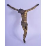 AN 18TH CENTURY EUROPEAN BRONZE CORPUS CHRIST of typical form. 19 cm x 14 cm.
