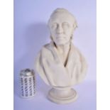 A 19TH CENTURY COPELAND PARIAN WARE BUST OF A MALE after W Brodie R S A C1870. 36 cm x 19 cm.