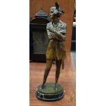 Bruno Zach (C1920) Bronze, Smoking Girl. 67 cm high.