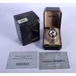 SEIKO QUARTZ CHRONOGRAPH SPORTS 150 . THE STAINLESS STEEL CASE MEASURES 39MM (WITHOUT CROWN), 46MM L