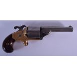 A .32 MOORE'S PATENT SIX-SHOT FRONT LOADING TEAT-FIRE REVOLVER PISTOL C1864, D Williams & Son. 15.5