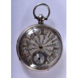 A VICTORIAN SILVER POCKET WATCH. Hallmarked London 1873, 5cm dial, weight 126.3g