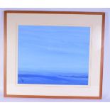Sharon Gee Framed acrylic on board entitled " Sky blue " 49 x 60 cm .