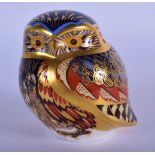 ROYAL CROWN DERBY PAPERWEIGHT LITTLE OWL. 7.5cm high