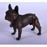 A JAPANESE BRONZE PUG DOG. 6.4cm x 7.7cm, weight 230.6g