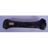 AN EARLY FOSSILISED ICE AGE HORSE BONE SPECIMEN 30 cm x 8 cm.