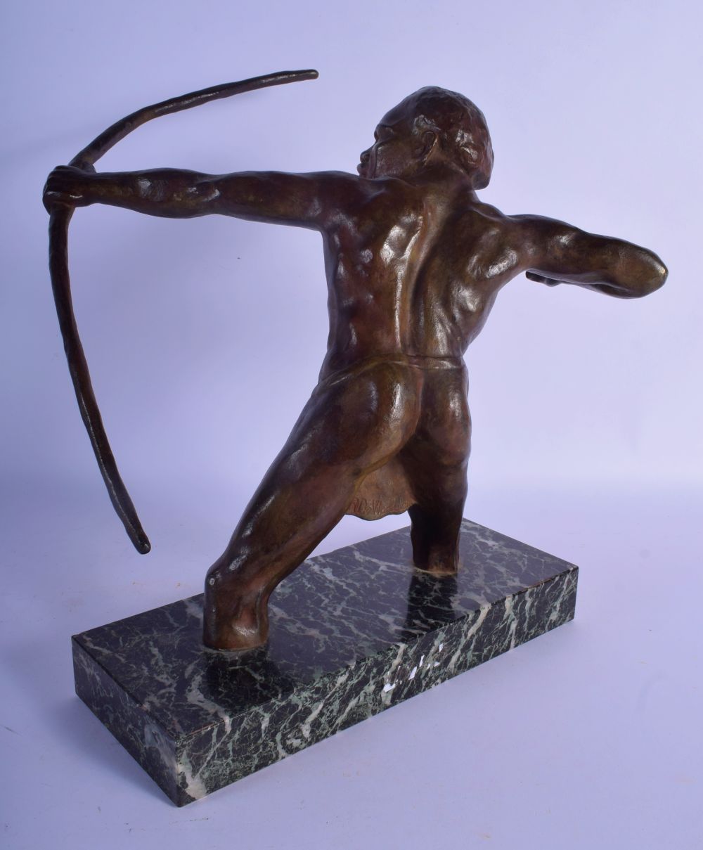 R De Wandelier (C1920) Bronze, The Hunter. 30 cm x 38 cm. - Image 3 of 5