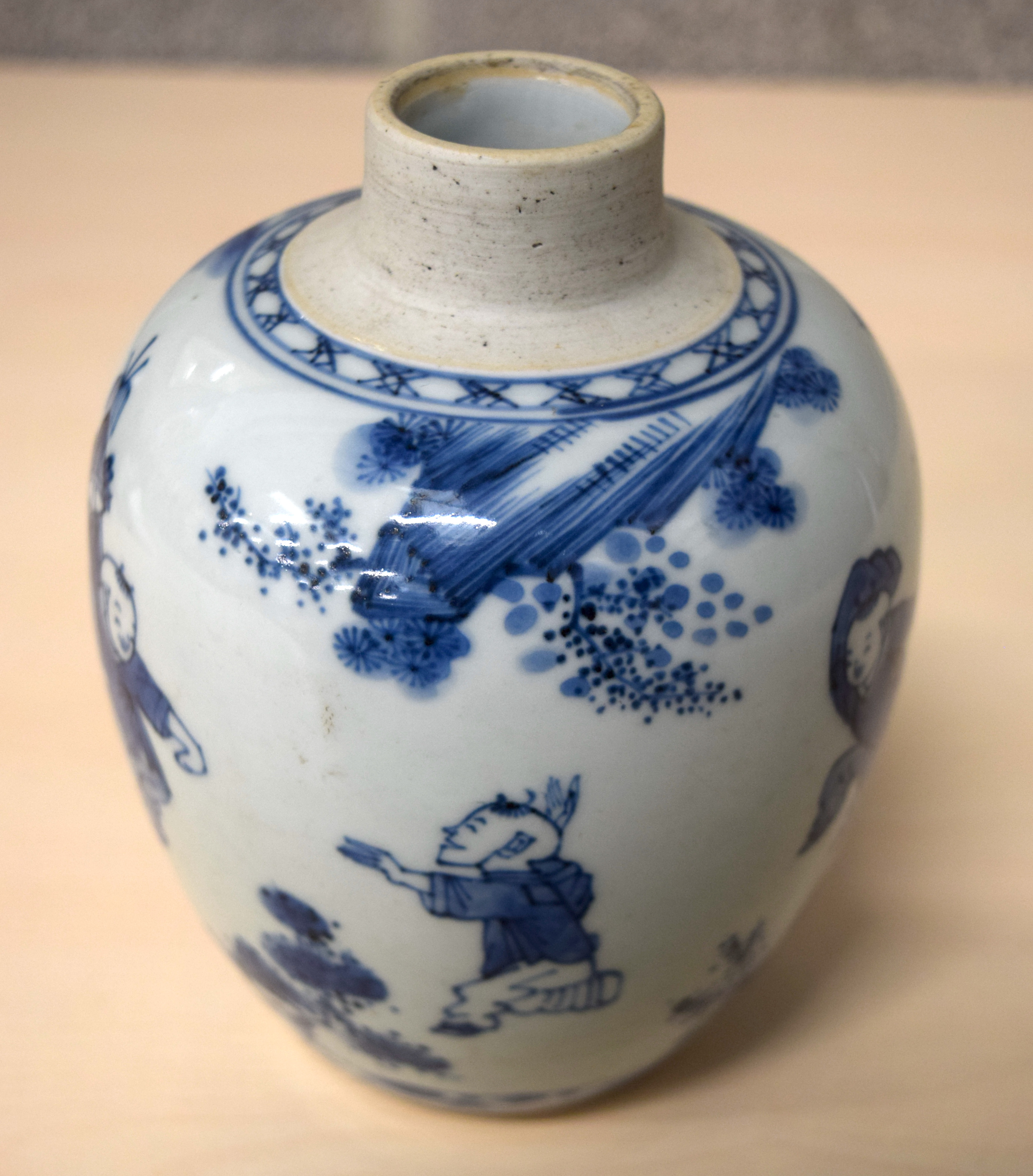 A LATE 17TH/18TH CENTURY CHINESE BLUE AND WHITE PORCELAIN GINGER JAR Kangxi/Yongzheng. 16 cm x 8 cm. - Bild 7 aus 12