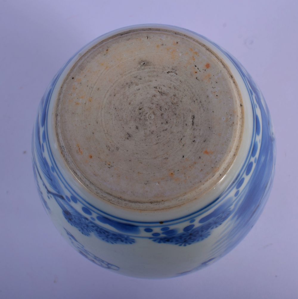 A LATE 17TH/18TH CENTURY CHINESE BLUE AND WHITE PORCELAIN GINGER JAR Kangxi/Yongzheng. 16 cm x 8 cm. - Bild 5 aus 12