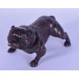 A small bronze model of a bulldog 19 x 9cm