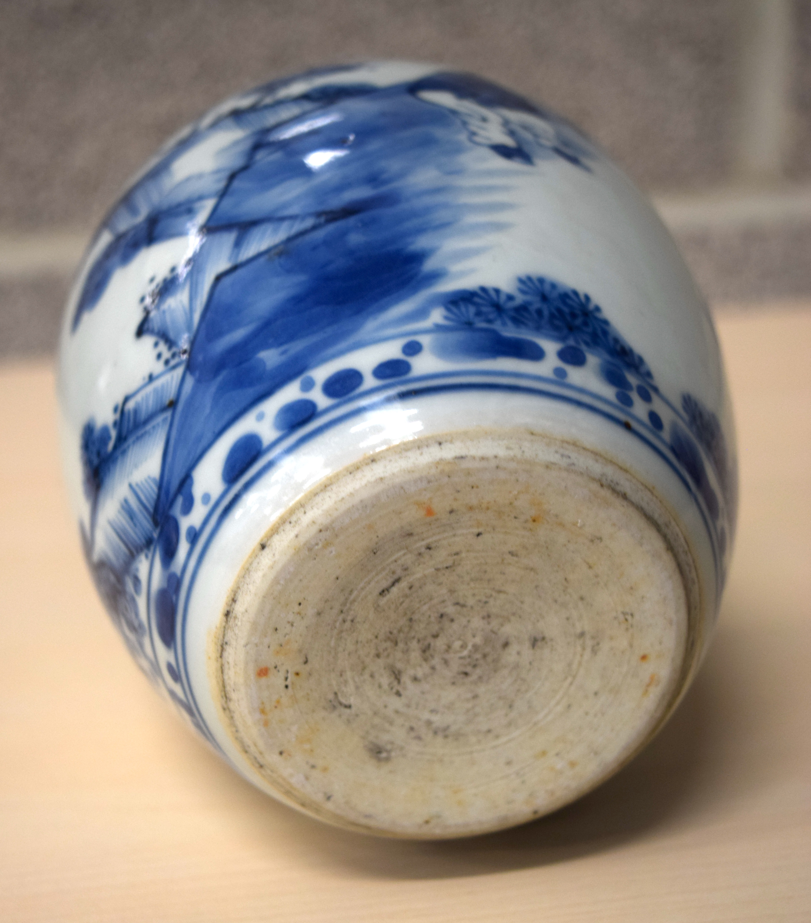 A LATE 17TH/18TH CENTURY CHINESE BLUE AND WHITE PORCELAIN GINGER JAR Kangxi/Yongzheng. 16 cm x 8 cm. - Bild 10 aus 12