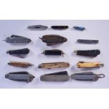 A 1950's GPO knife together with a collection of Royal navy bosuns knives, pen knives etc 12cm (15).