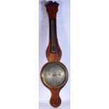 A mahogany inlaid Carminada barometer. 99cm.