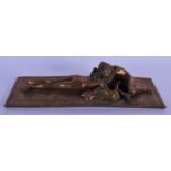 Giovanni Schoeman (C1970) Bronzed Sculpture, Nude embrace. 27 cm x 11 cm.