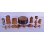 A COLLECTION OF TREEN together with other wood ware etc. (qty)