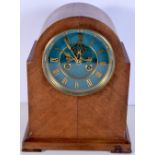 A stylish French Hy Marc Wooden mantle clock 31 cm .