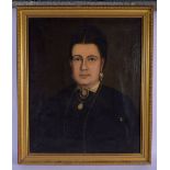 European School (19th Century) Oil on canvas, Female portrait. Painting 57 cm x 48 cm.