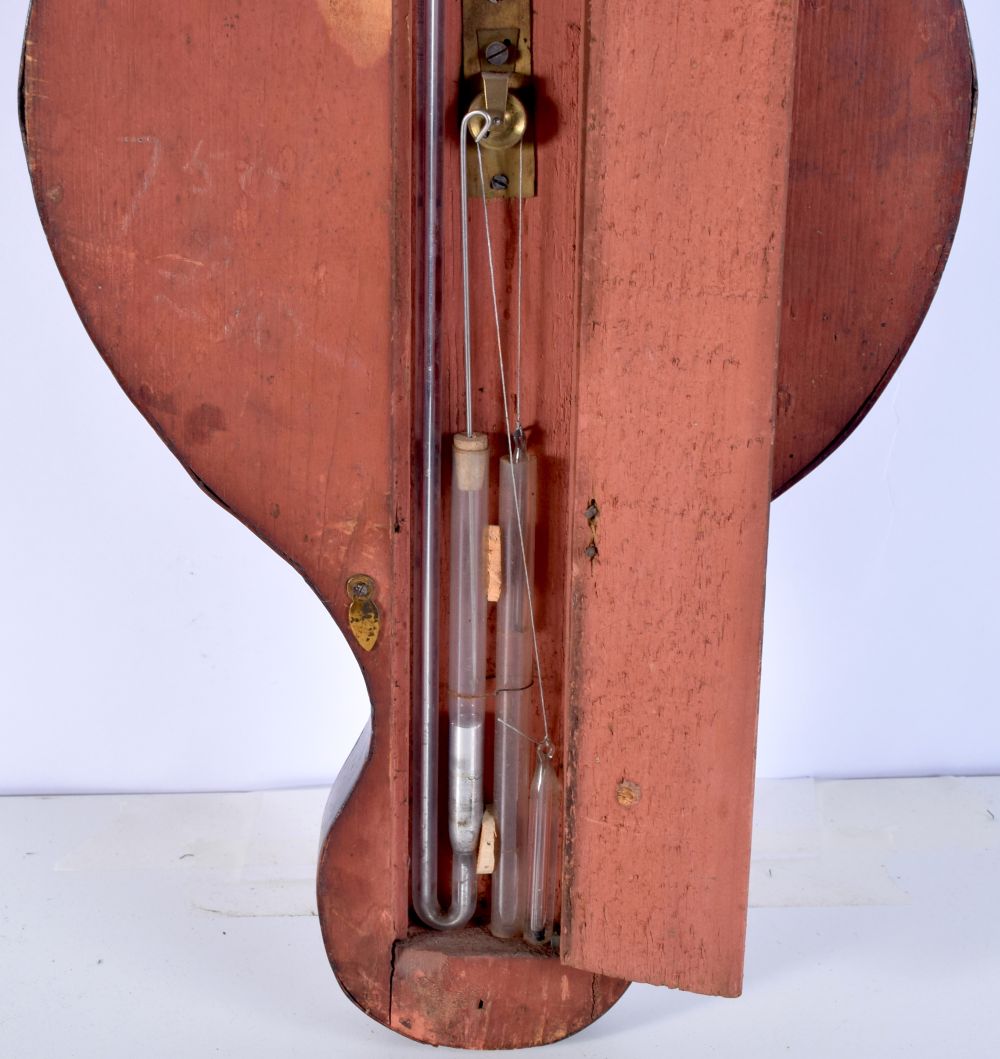 A mahogany inlaid Carminada barometer. 99cm. - Bild 5 aus 6