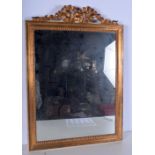 A French 19th Century Mirror with a carved wood surround 69 x 48cm.