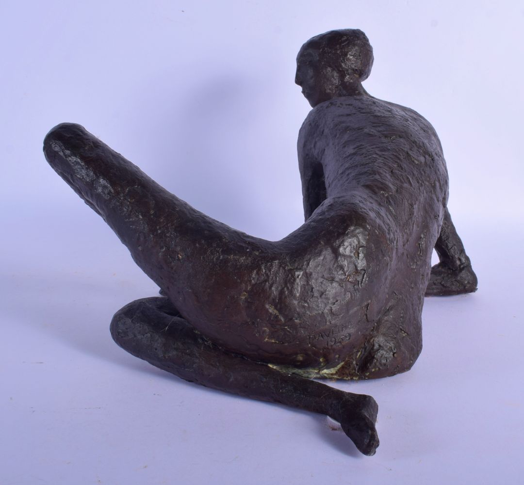 Pavlina Pavlides (Born 1920) Greek Bronze, Reclining Nude, signed and dated 59. 30 cm x 22 cm. Note: - Image 2 of 5