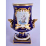 ROYAL CROWN DERBY VASE PAINTED WITH A SEAVIEW WITH A SAILING SHIP IN CHOPPY WATER SIGNED WEJ DEAN, D