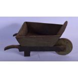 A VINTAGE SCRATCH BUILT FOLK ART WHEELBARROW. 24 cm x 12 cm.