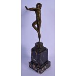 Serge Zelikson (C1920) French, Bronze, Nude Female dancer. 30 cm high.