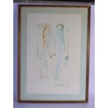 Salvador Dali (20th Century) Pencil Signed, Lithograph, Nymphs. 65 cm x 48 cm overall.