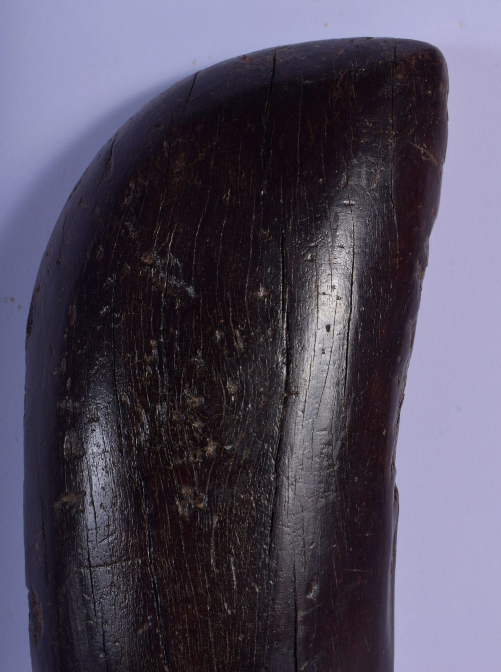 A 19TH CENTURY SOUTH SEA ISLANDS POLYNESIAN TRIBAL CARVED HARDWOOD CLUB with central line banding. 3 - Image 3 of 5