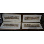 A set of framed hunting prints after Alken 13 x 60cm (4).