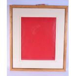 Sharon Gee Framed acrylic on board entitled " Fade to red " 49 x 40 cm .