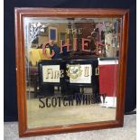 A Chief Fine old Scotch whisky wooden framed Mirror 116 x 103 cm