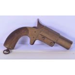 A rare French WW1 deactivated Chouvet bronze flare/ pistol 20cm.