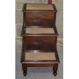 A 19th Century mahogany step commode 78 X 67 x 44 cm