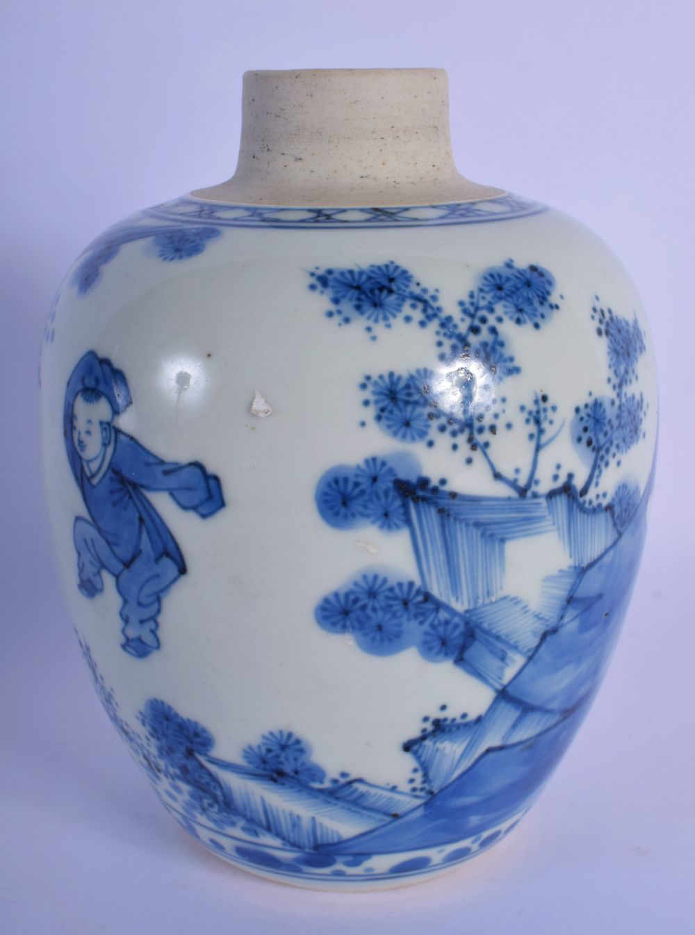 A LATE 17TH/18TH CENTURY CHINESE BLUE AND WHITE PORCELAIN GINGER JAR Kangxi/Yongzheng. 16 cm x 8 cm. - Bild 2 aus 12