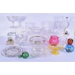 A large collection of glass ware including a Cartier Bowl (Qty).