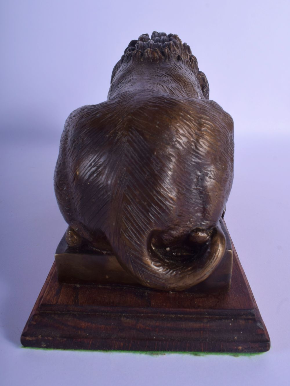 AN EARLY 20TH CENTURY EUROPEAN BRONZE FIGURE OF A SLEEPING LION After the Antiquity, modelled upon a - Image 4 of 5