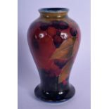 A MOORCROFT POMEGRANATE VASE. 10 cm high.