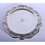 A TIFFANY & CO SILVER DISH. 725 grams. 27.5 cm wide.