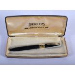 A 14CT GOLD SHEAFFER SNORKEL PEN. 18 grams. 14 cm long.