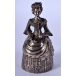 AN ANTIQUE SILVER FIGURE OF A FEMALE possibly a candle snuffer. Sheffield 1911. 120 grams. 9 cm x 4.