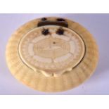 A 19TH CENTURY EUROPEAN CARVED BASKET WEAVE IVORY SNUFF BOX in the form of a basket. 6.5 cm x 4.5 cm