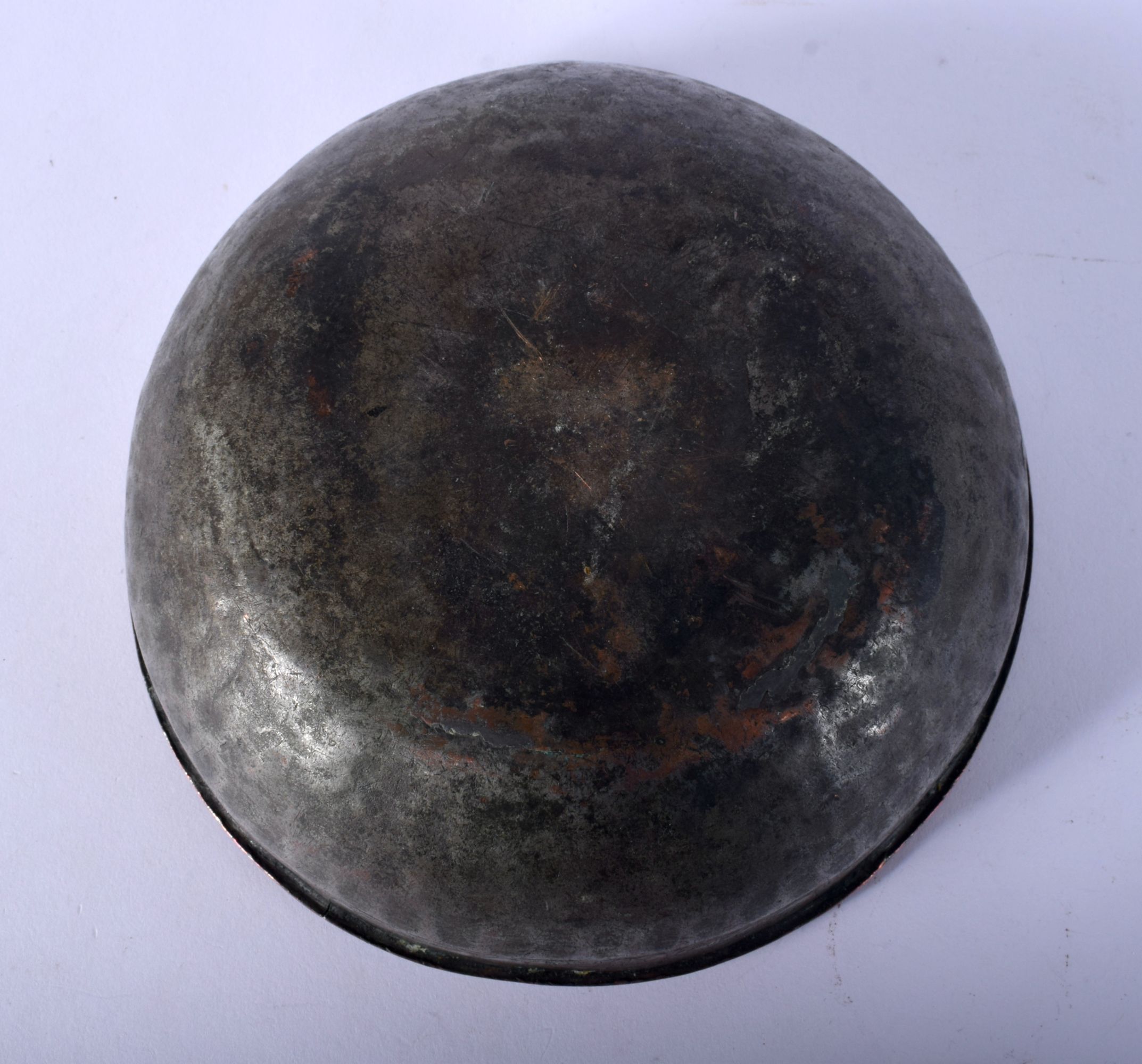 A PERSIAN COPPER ALLOY TINNED CALLIGRAPHY BOWL. 16 cm diameter. - Image 4 of 4