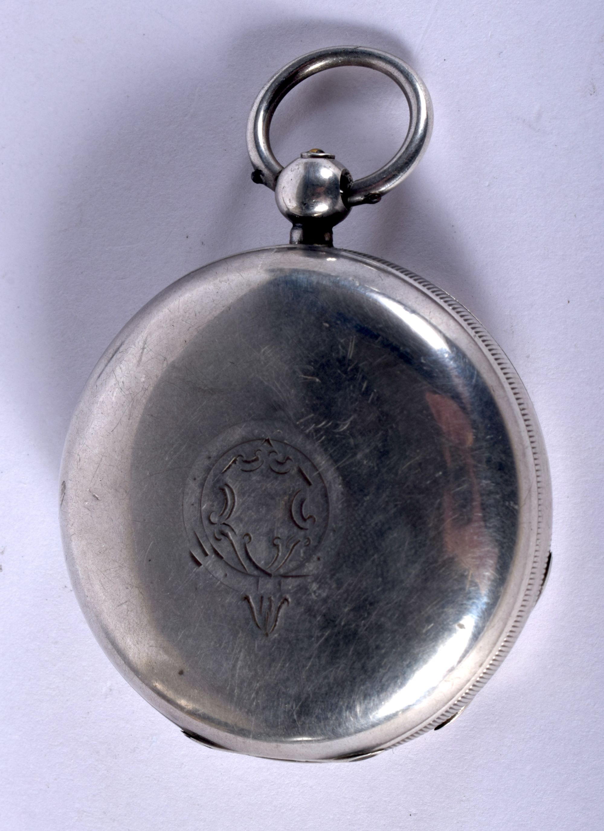 AN ANTIQUE SILVER POCKET WATCH. 113 grams. Birmingham 1897. 5.25 cm wide. - Bild 2 aus 3